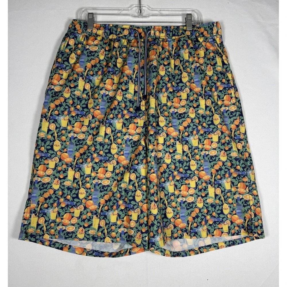 Peter Millar Shorts Mens Large Tall Crown Seaside Swim Summertime Screwdriver